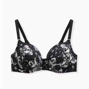 Torrid Black Skull Floral 38D Bra